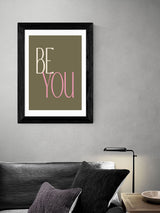 Next East End Prints Black Be You by Apricot+Birch Framed Art Print- Buy online at McGrocer