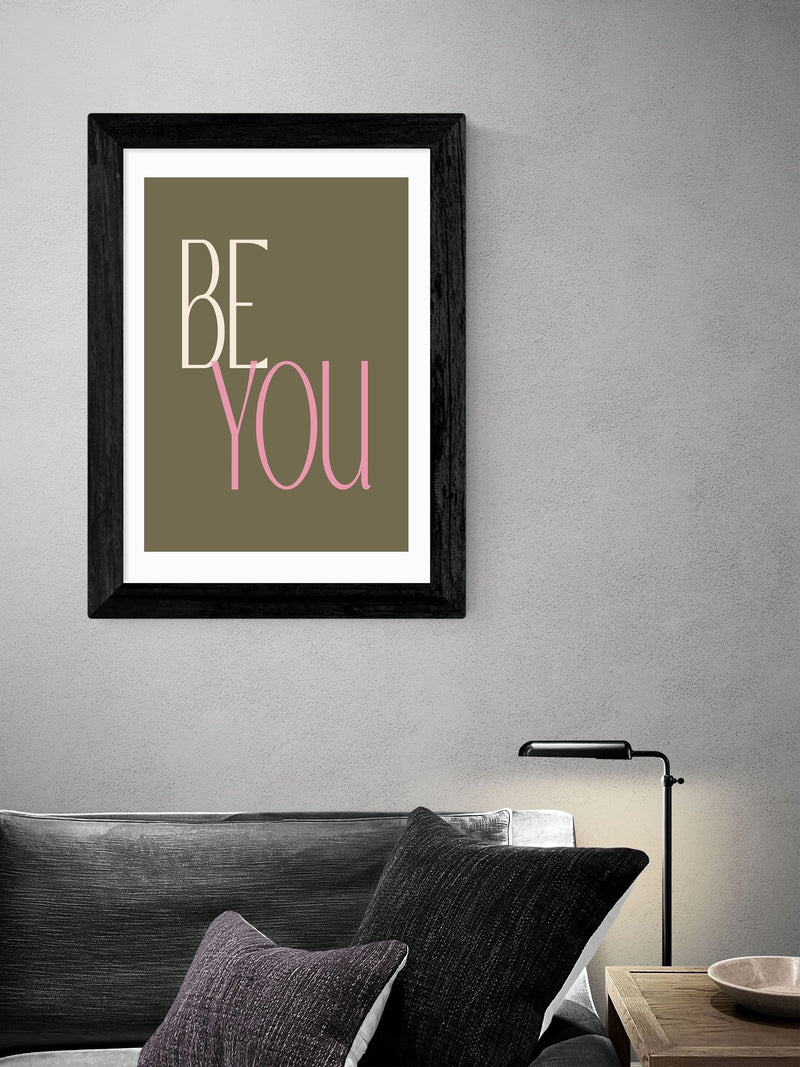 East End Prints Black Be You framed art print - British product