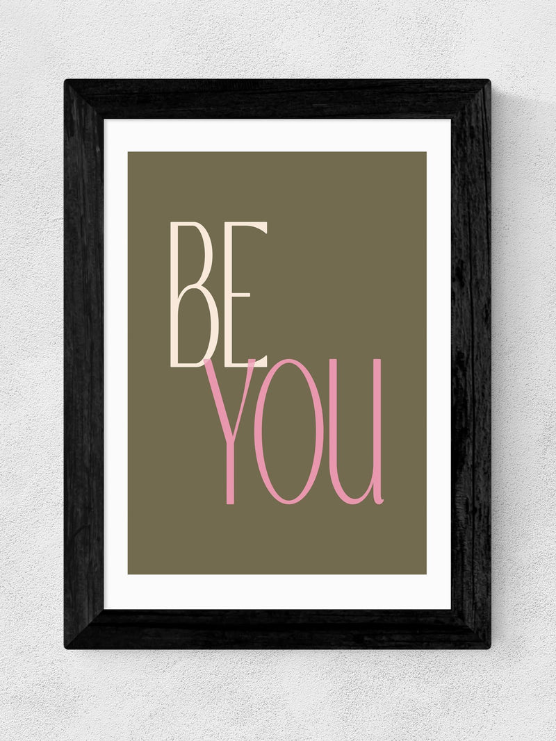 East End Prints Black Be You framed art print - British product