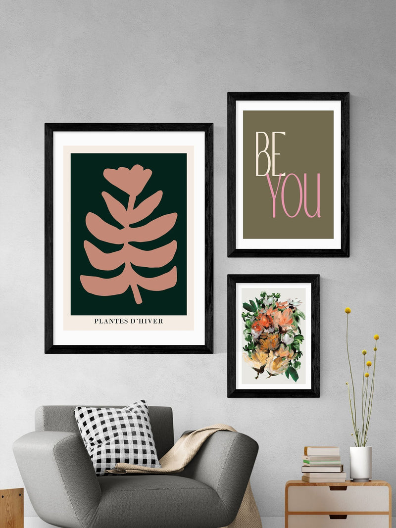 East End Prints Black Be You framed art print - British product