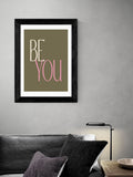 East End Prints Black Be You framed art print - British product