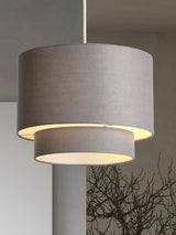 Next Searchlight Grey Gothic Drum Shade Ceiling Light 30cm- Buy online at McGrocer