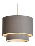 Searchlight grey gothic drum lampshade 30cm, UK version