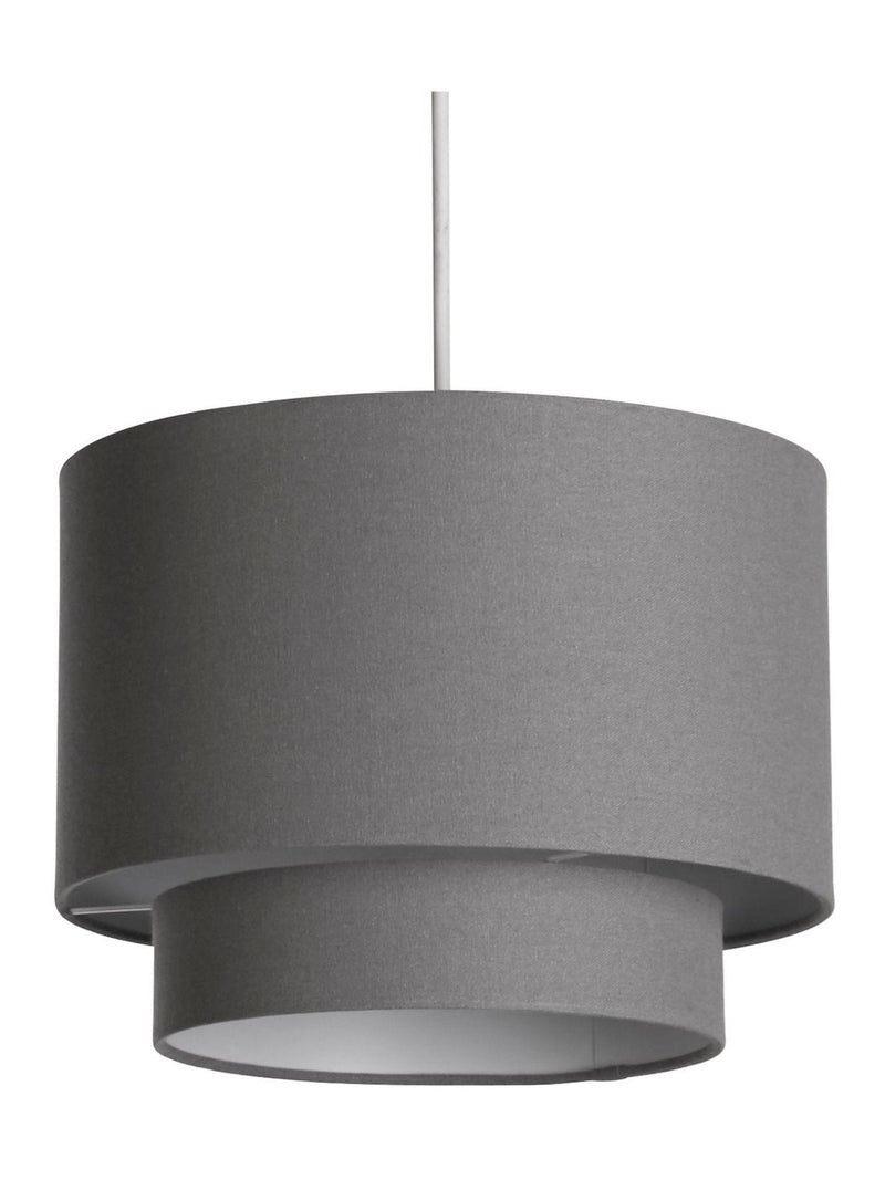 Searchlight grey gothic drum lampshade 30cm, UK version