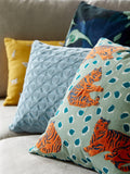 John Lewis Tiger Cushion Green Multi 45cm, UK version