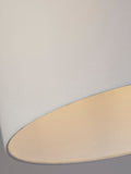Searchlight Glacier white cotton drum shade ceiling light, imported from the UK