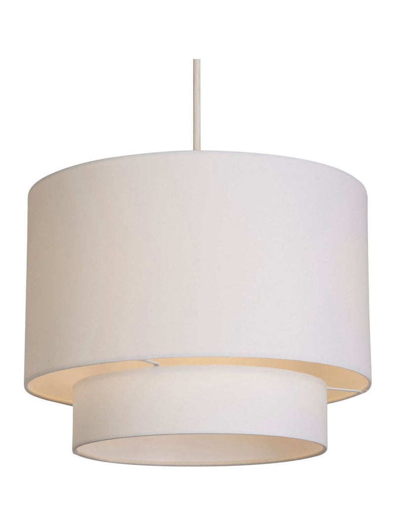 Searchlight White Arctic Drum Shade Ceiling Light - British product
