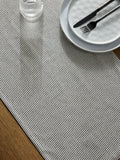 Black White Bronx kitchen table runner cotton 178cm length - British product