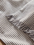 Black White Bronx kitchen table runner cotton 178cm length - British product