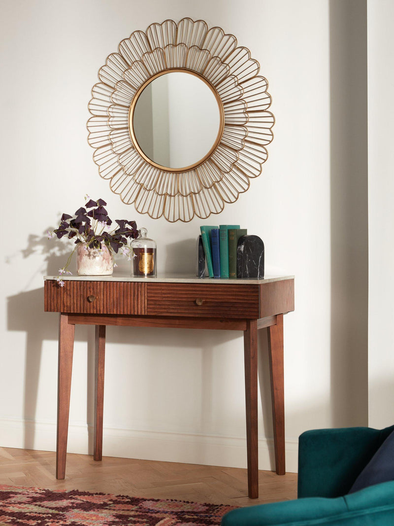 John Lewis Fleur gold wall mirror 81cm - British product