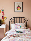John Lewis reversible pure cotton duvet cover and pillowcase set with butterfly print, UK version