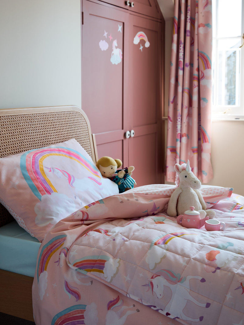 John Lewis unicorn reversible cotton duvet cover single, UK version