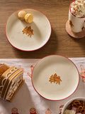 Natural Christmas Gingerbread Side Plates Set of 2 (British brand)
