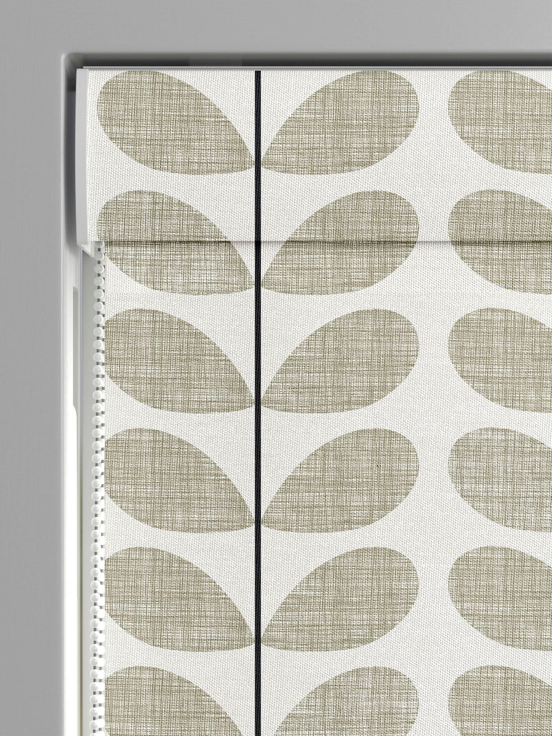 Orla Kiely grey scribble stem roman blind (British brand)