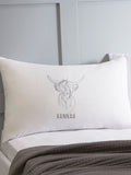 Koko Blossom personalised highland cow pillowcases 45x45cm, imported from the UK