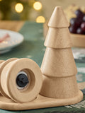Wooden Christmas Tree Salt and Pepper Grinders 16.5cm imported from the UK