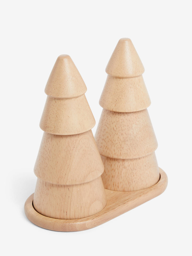 Wooden Christmas Tree Salt and Pepper Grinders 16.5cm imported from the UK