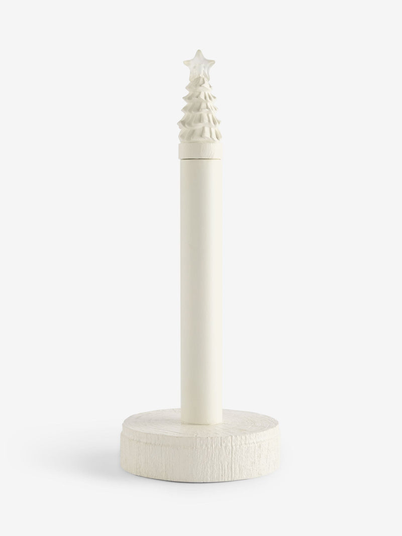 White light-up Christmas tree kitchen roll holder (British brand)
