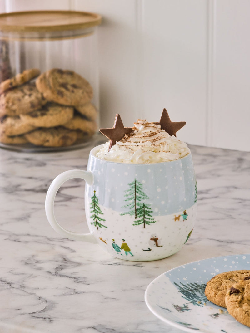 Blue Winter Scene Mug