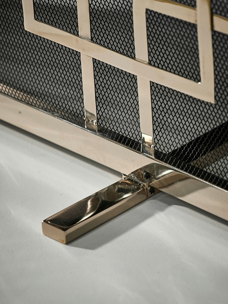 Dibor Silver Kensington Firescreen mesh spark guard, UK version