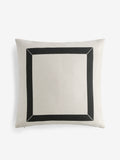 Sosandar Natural Serafina Jacquard Border Cushion 50cm (British brand)
