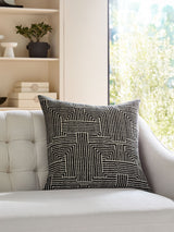 Next Sosandar Black Novara Woven Geo Cushion 50cm x 50cm- Buy online at McGrocer