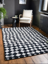 Next Rockett St George Black Checkerboard Diamond Tufted Rug- Buy online at McGrocer