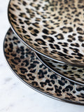 Rockett St George leopard print dinner plates 26cm, imported from the UK