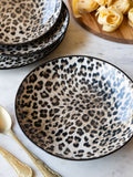 Rockett St George pasta bowls leopard print set of 4, UK import