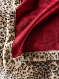 Rockett St George burgundy faux fur throw, imported from the UK