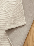 Sosandar Natural Mariana Ripple wool tufted rug (British brand)
