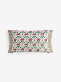 Nina Campbell red lotus trellis embroidered cushion 30x50cm (British brand)