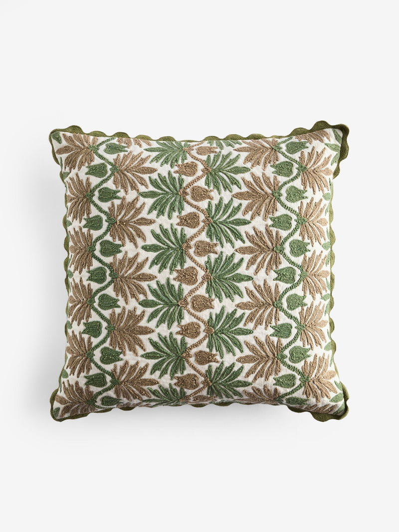 Nina Campbell embroidered cushion 43cm, UK version