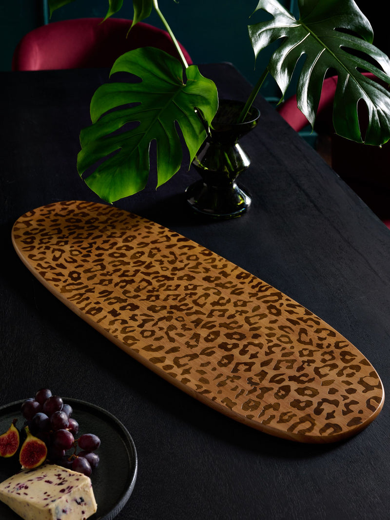 Leopard pattern XL serving board, UK version