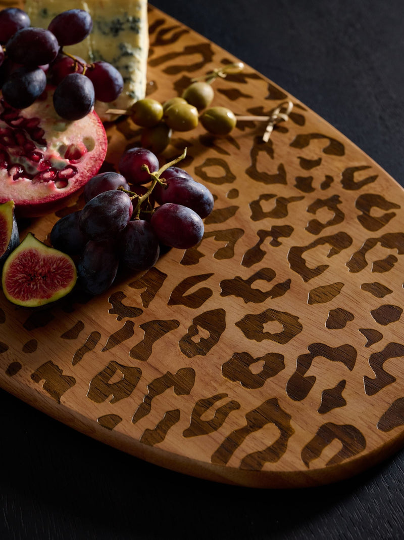 Leopard pattern XL serving board, UK version