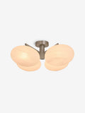 MADE.COM Silver/Frosted Caleb 4 flush light 54cm - British product
