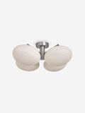 MADE.COM Silver/Frosted Caleb 4 flush light 54cm - British product