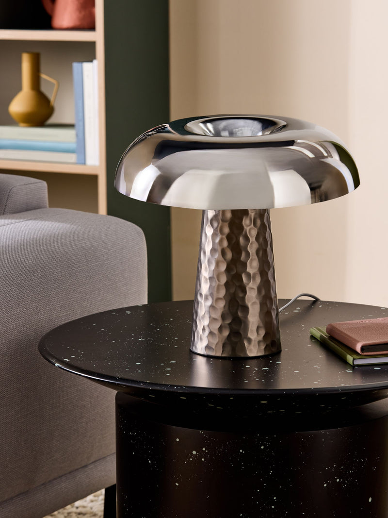 MADE.COM Chrome Deja table lamp 31.9cm height - British product