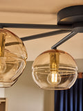 MADE.COM Mika flush light black champagne, imported from the UK