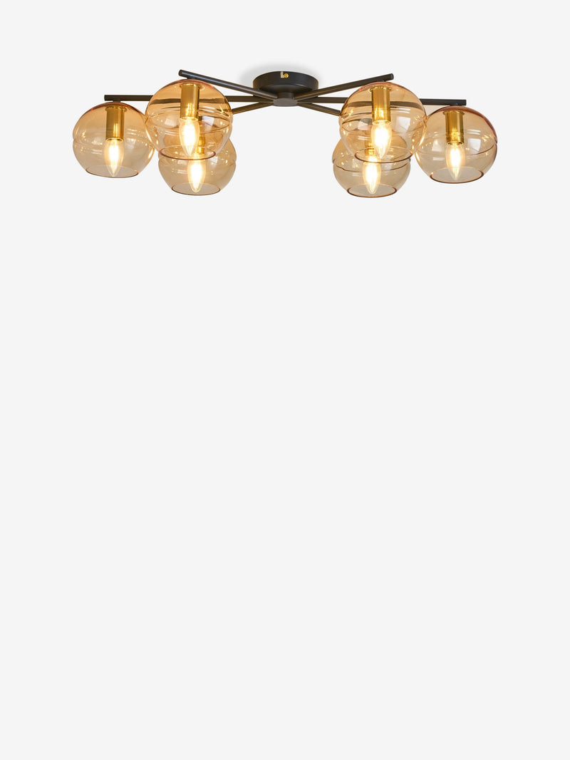 MADE.COM Mika flush light black champagne, imported from the UK
