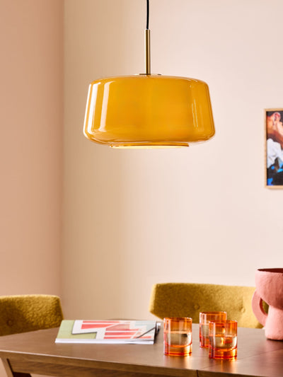 Next MADE.COM Amber Orange Camilo Pendant Light 30cm- Buy online at McGrocer