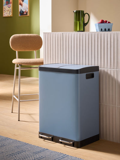 Next MADE.COM Terracotta 2 Section 60 Litre Recycling and Waste Colter Bin- Buy online at McGrocer