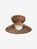MADE.COM dark natural rattan flush light 40cm, UK version