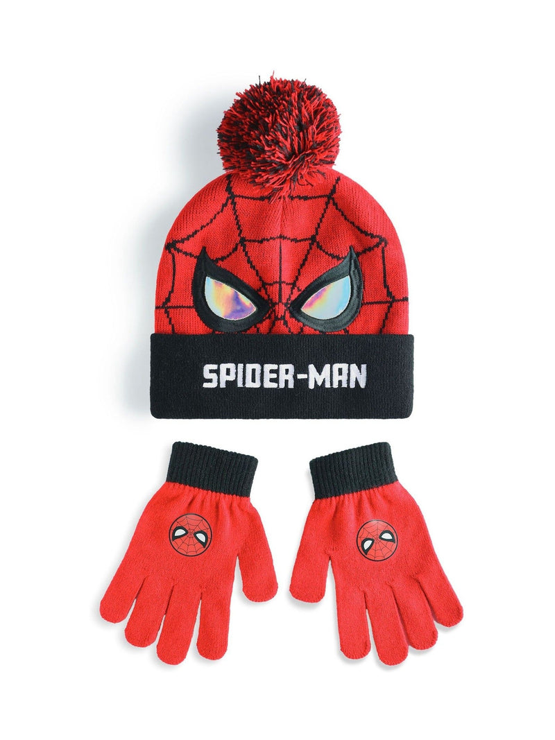 Vanilla Underground Marvel Spider-Man boys hat and gloves set, UK version