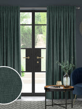 Next Next Emerald Green Viam Made to Measure Curtains- Buy online at McGrocer