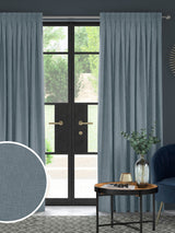Next Next Danube Blue Viam Made to Measure Curtains- Buy online at McGrocer