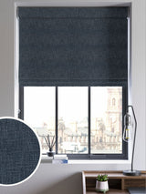 Next Next Ink Blue Viam Made to Measure Roman Blind- Buy online at McGrocer