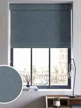 Next Next Danube Blue Viam Made to Measure Roman Blind- Buy online at McGrocer
