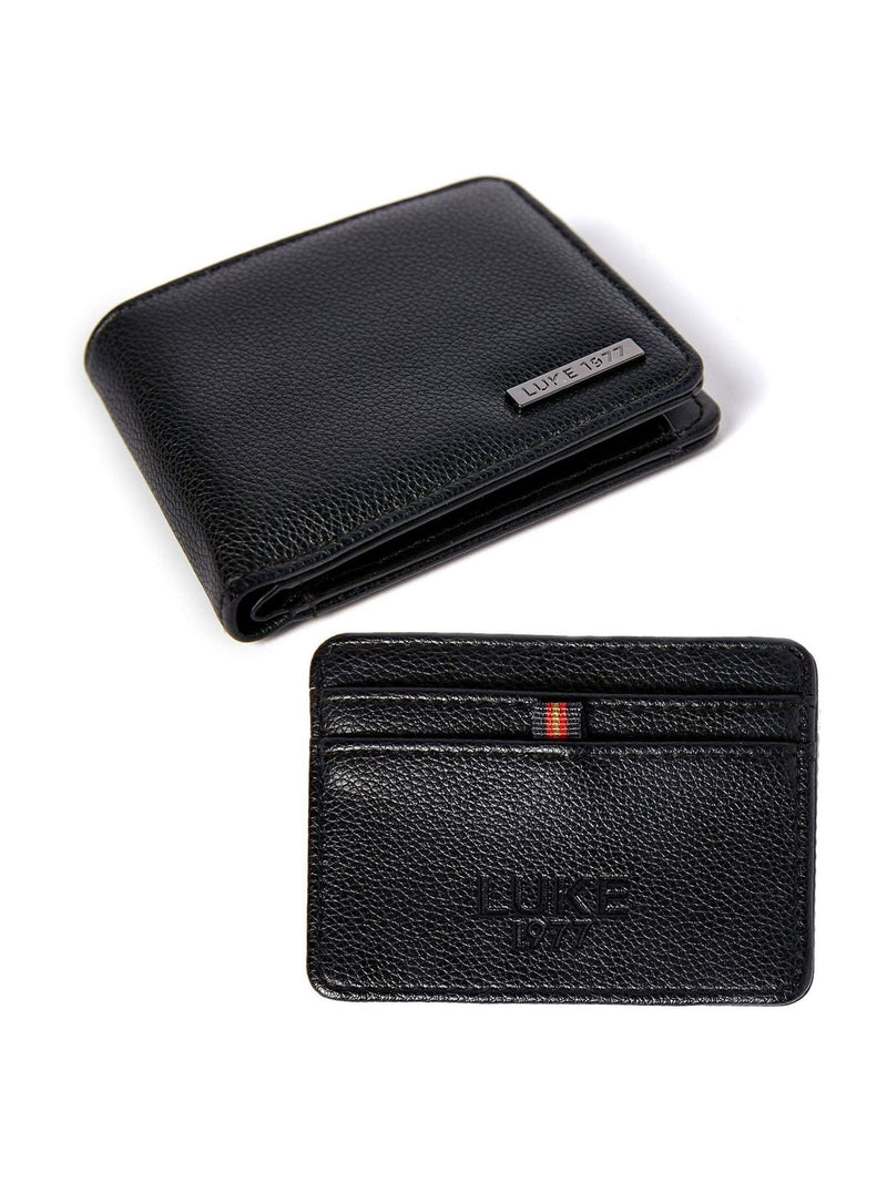 Luke 1977 Black Dover wallet and card holder set, imported from the UK
