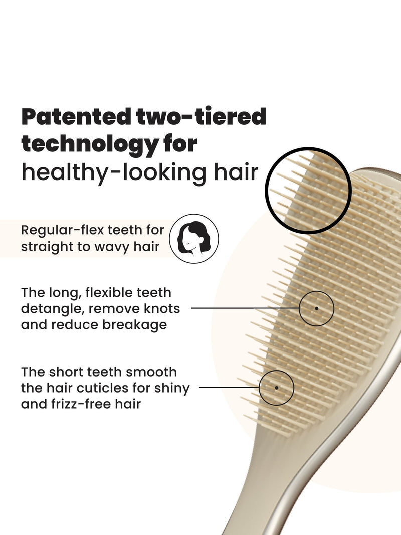 Tangle Teezer Champagne Gold Ultimate Detangler Chrome, imported from the UK
